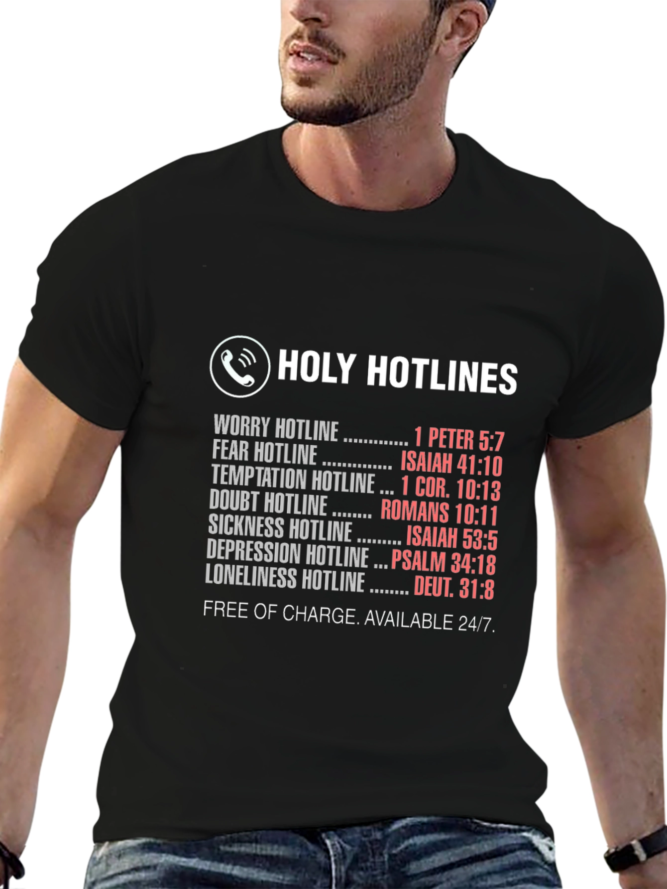 Holy Hotlines Christian T-Shirt - Faith Based Tee