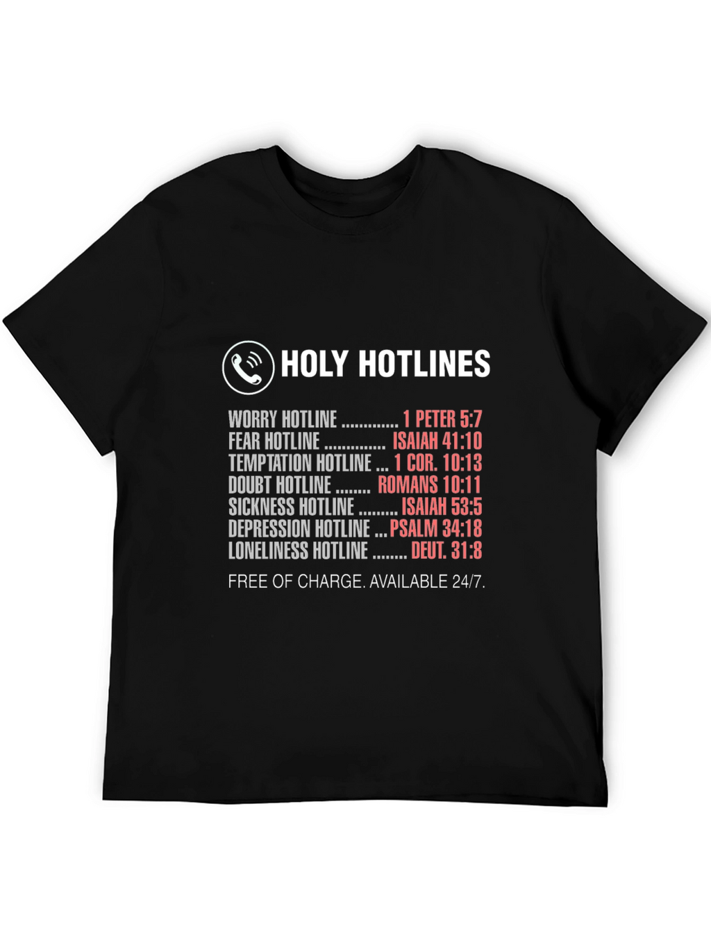 Holy Hotlines Christian T-Shirt - Faith Based Tee