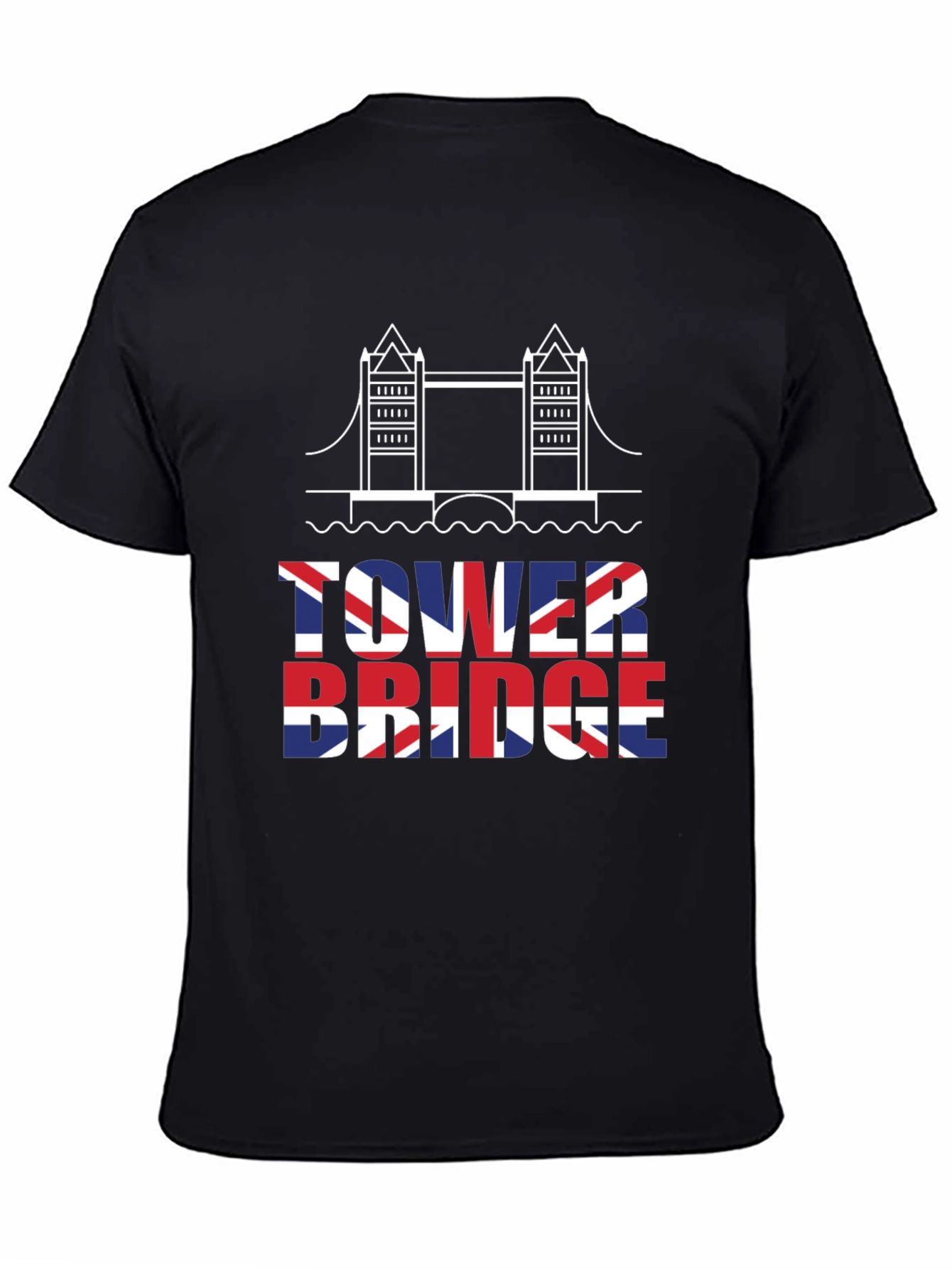 Tower Bridge UK Flag Graphic T-Shirt