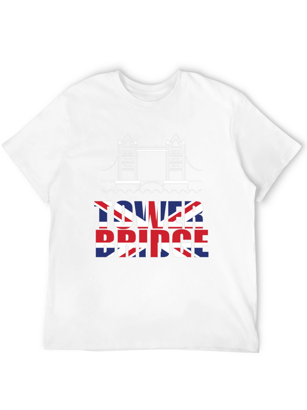 Tower Bridge UK Flag Graphic T-Shirt