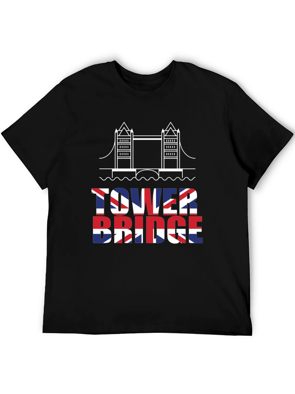 Tower Bridge UK Flag Graphic T-Shirt
