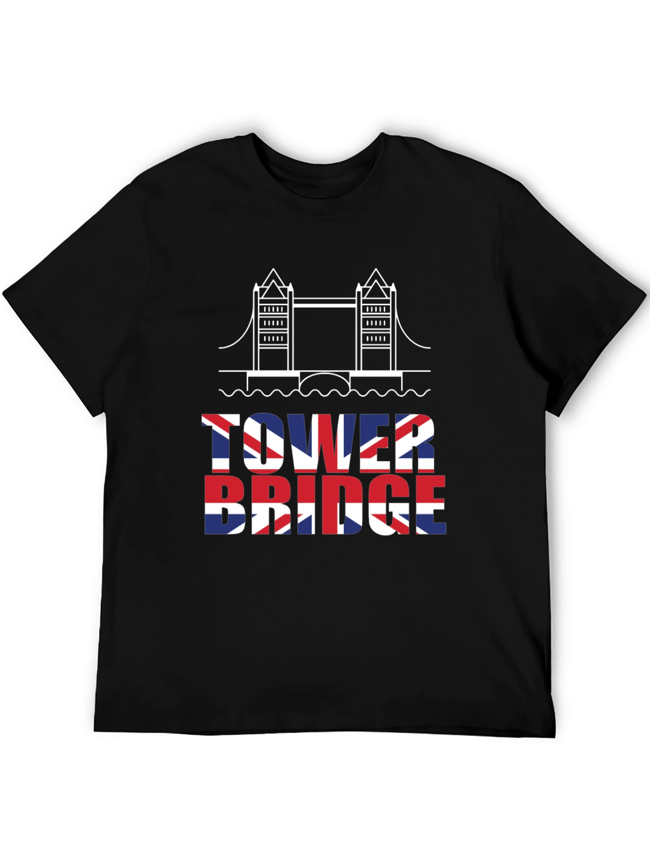 Tower Bridge UK Flag Graphic T-Shirt