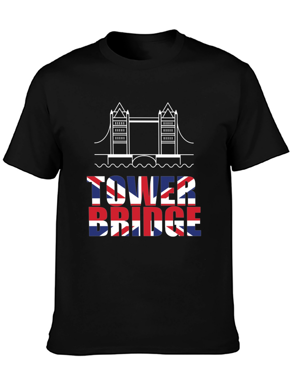 Tower Bridge UK Flag Graphic T-Shirt
