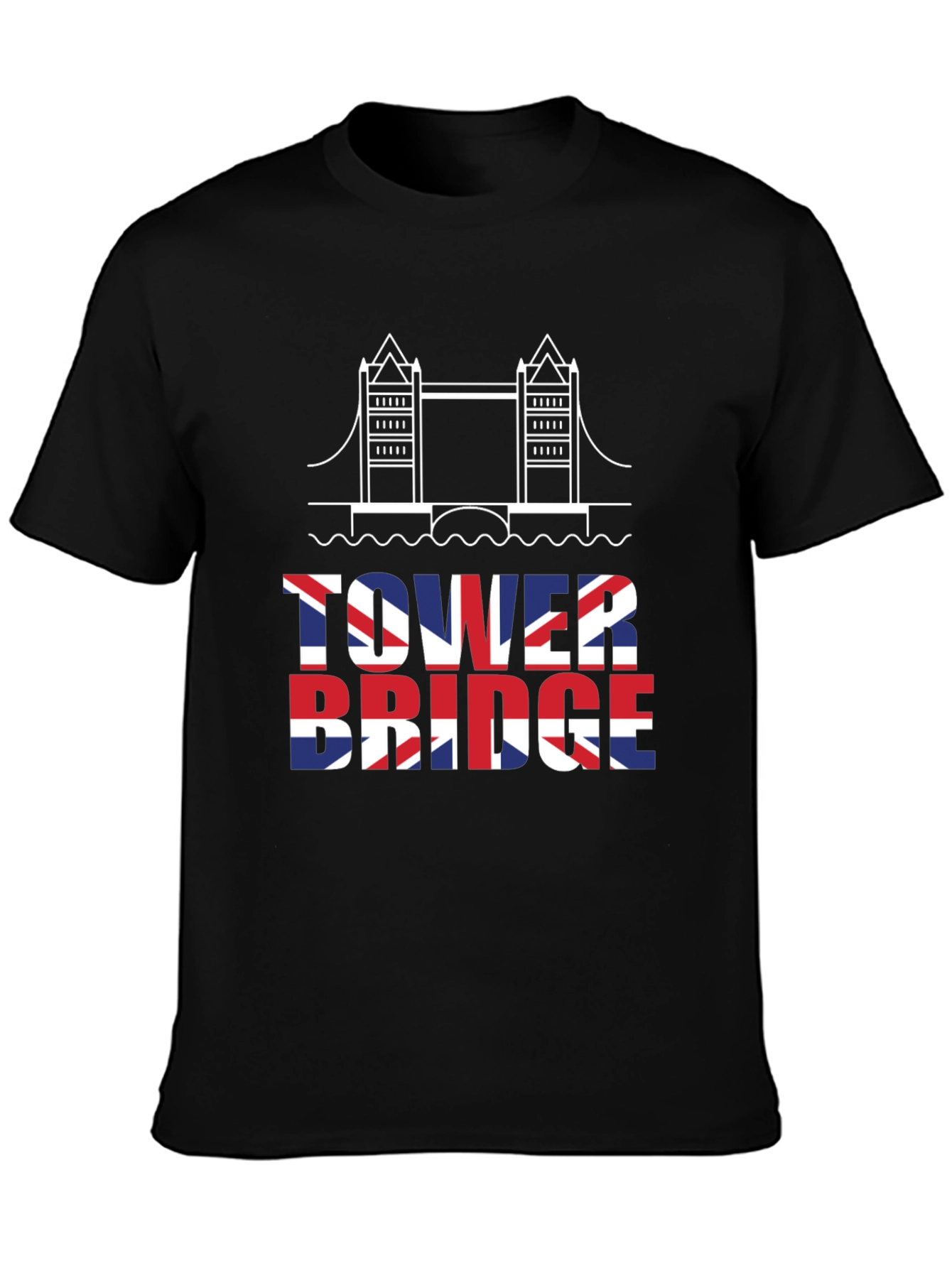 Tower Bridge UK Flag Graphic T-Shirt