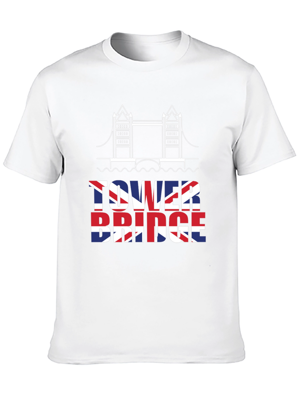 Tower Bridge UK Flag Graphic T-Shirt