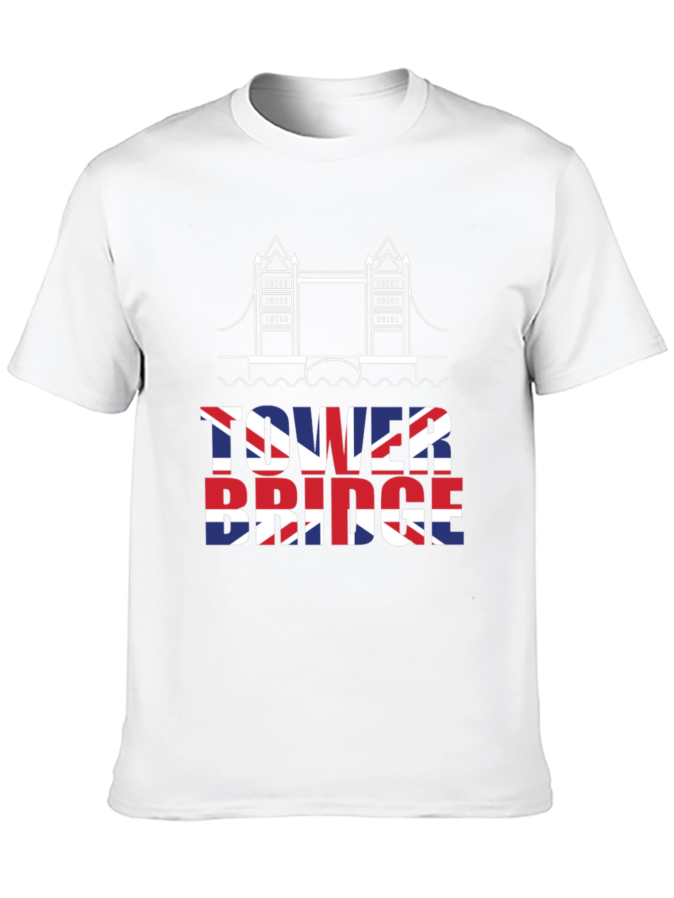 Tower Bridge UK Flag Graphic T-Shirt