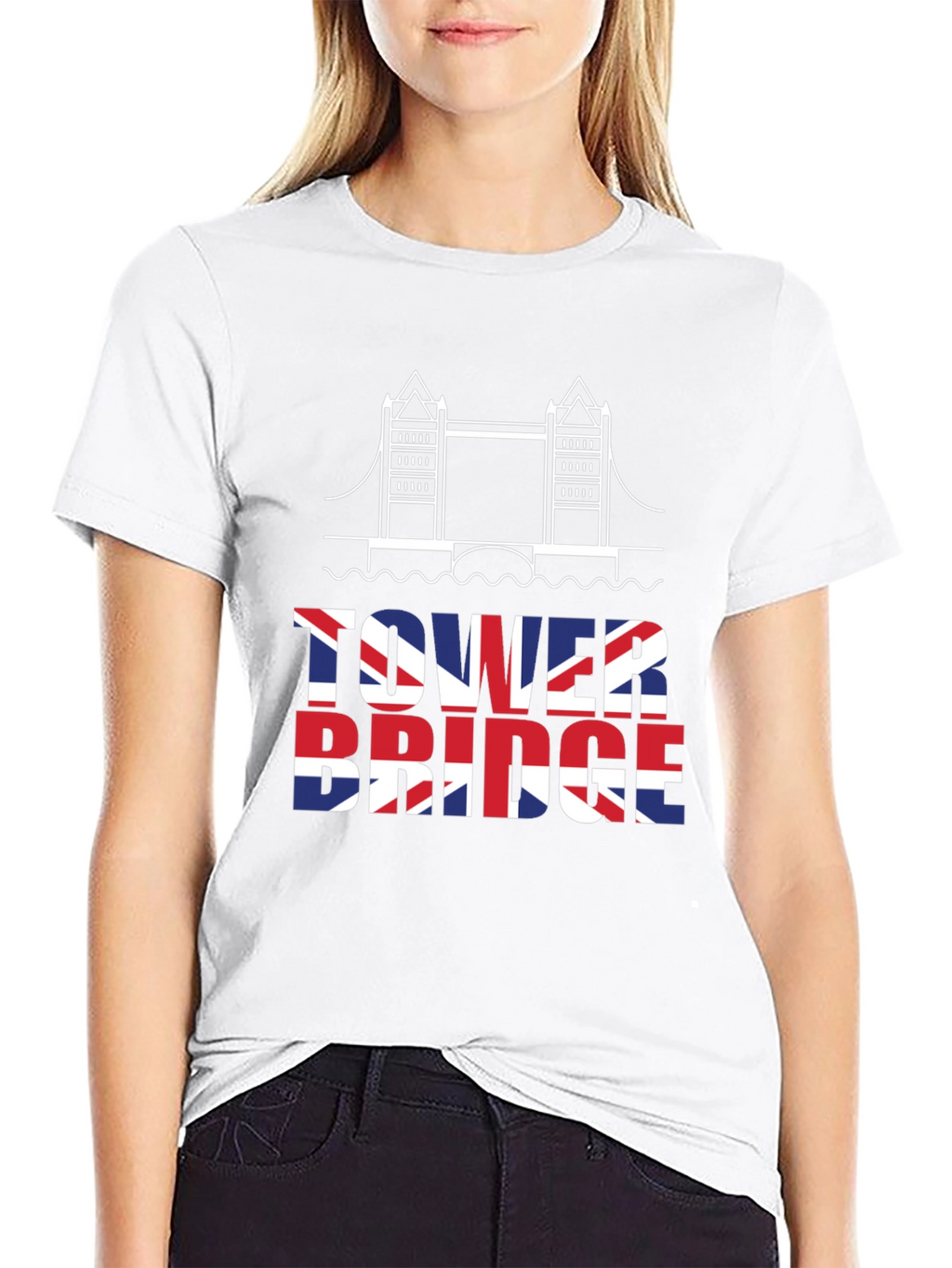 Tower Bridge UK Flag Graphic T-Shirt