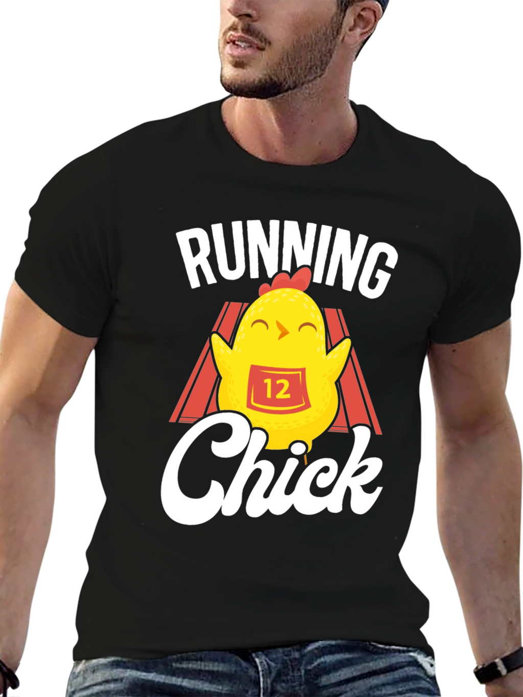 Running Chick Black T-Shirt