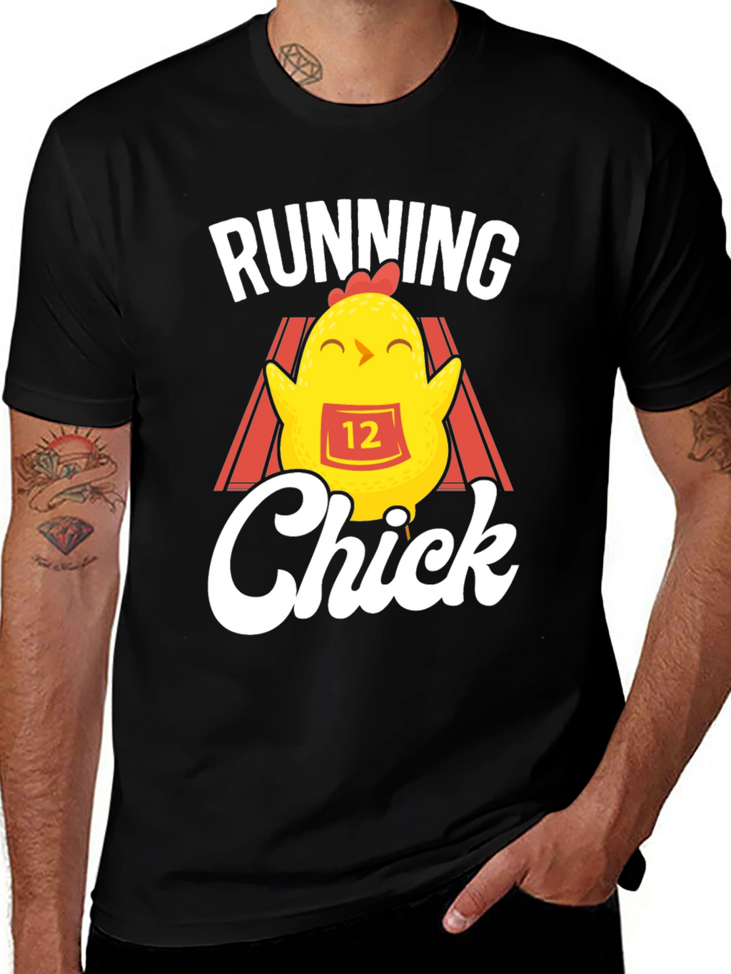 Running Chick Black T-Shirt