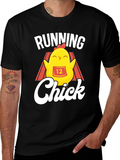 Running Chick Black T-Shirt