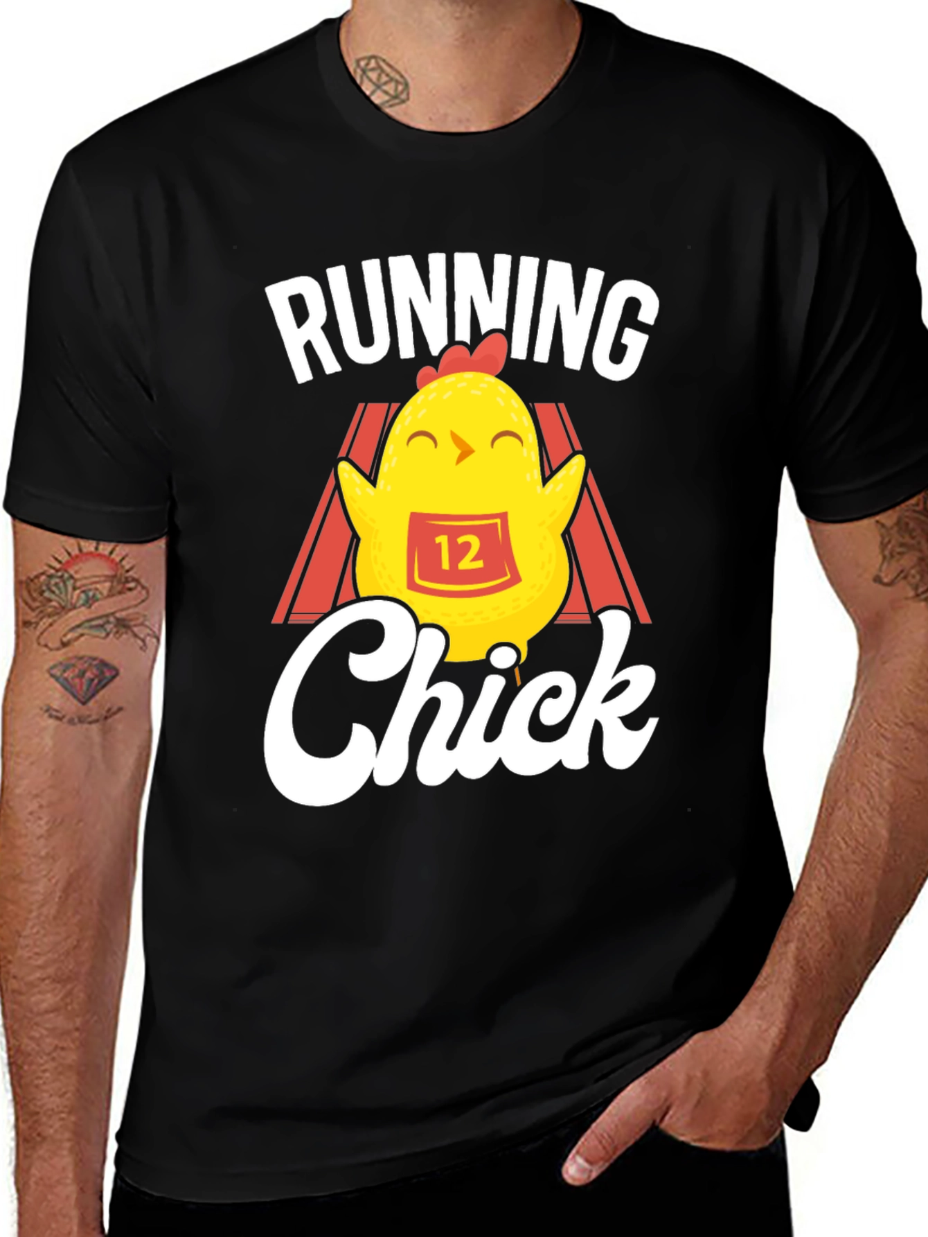 Running Chick Black T-Shirt