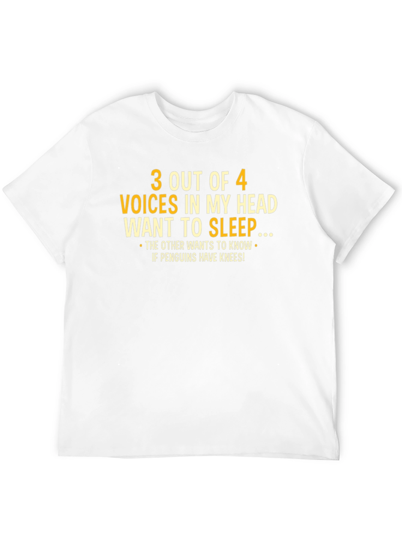Funny Graphic Tee: 3 Out of 4 Voices