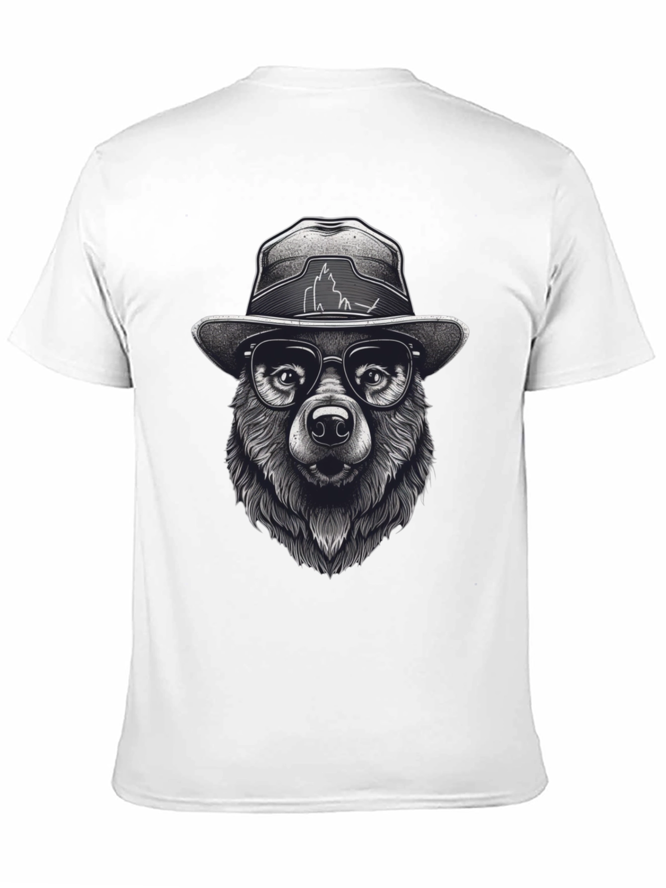 Cool Bear T-Shirt - Graphic Tee with Hat & Glasses