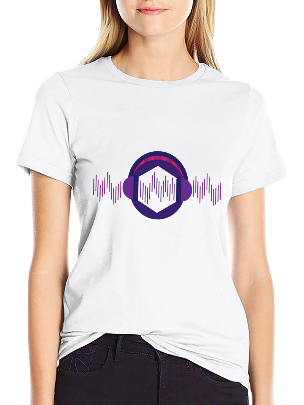 Geometric Headphone Music T-Shirt