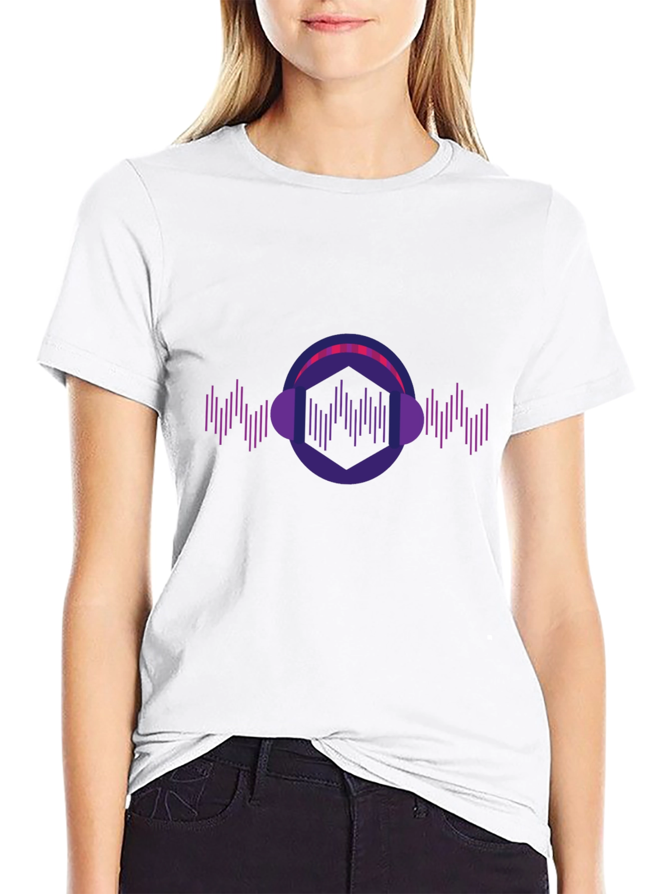 Geometric Headphone Music T-Shirt