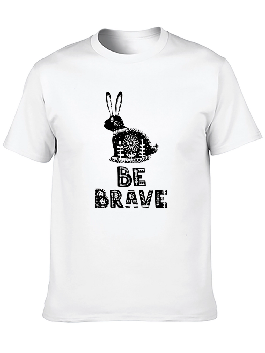 Be Brave Rabbit Graphic T-Shirt