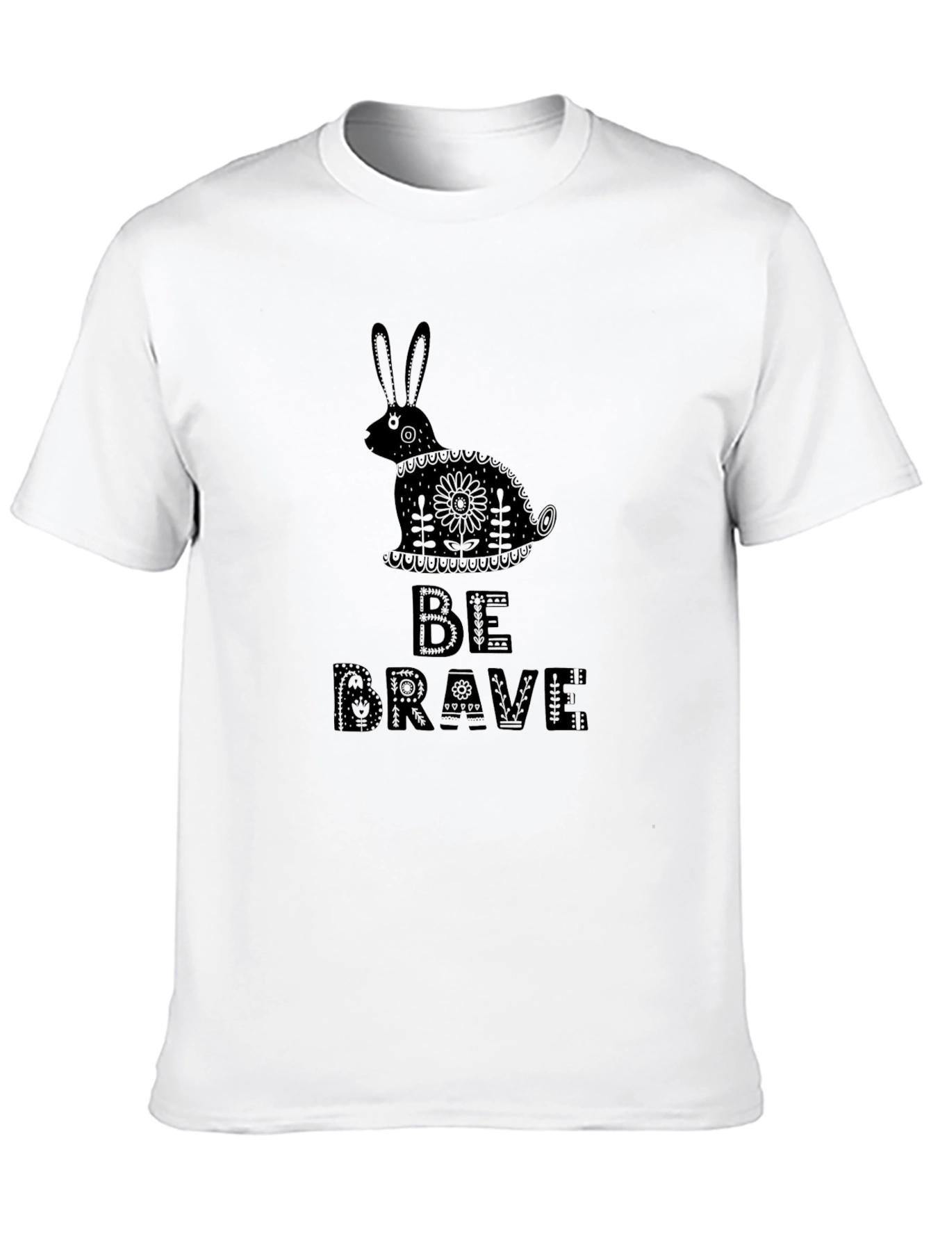 Be Brave Rabbit Graphic T-Shirt