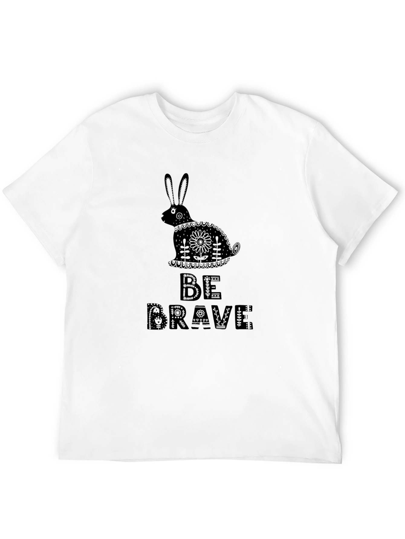 Be Brave Rabbit Graphic T-Shirt