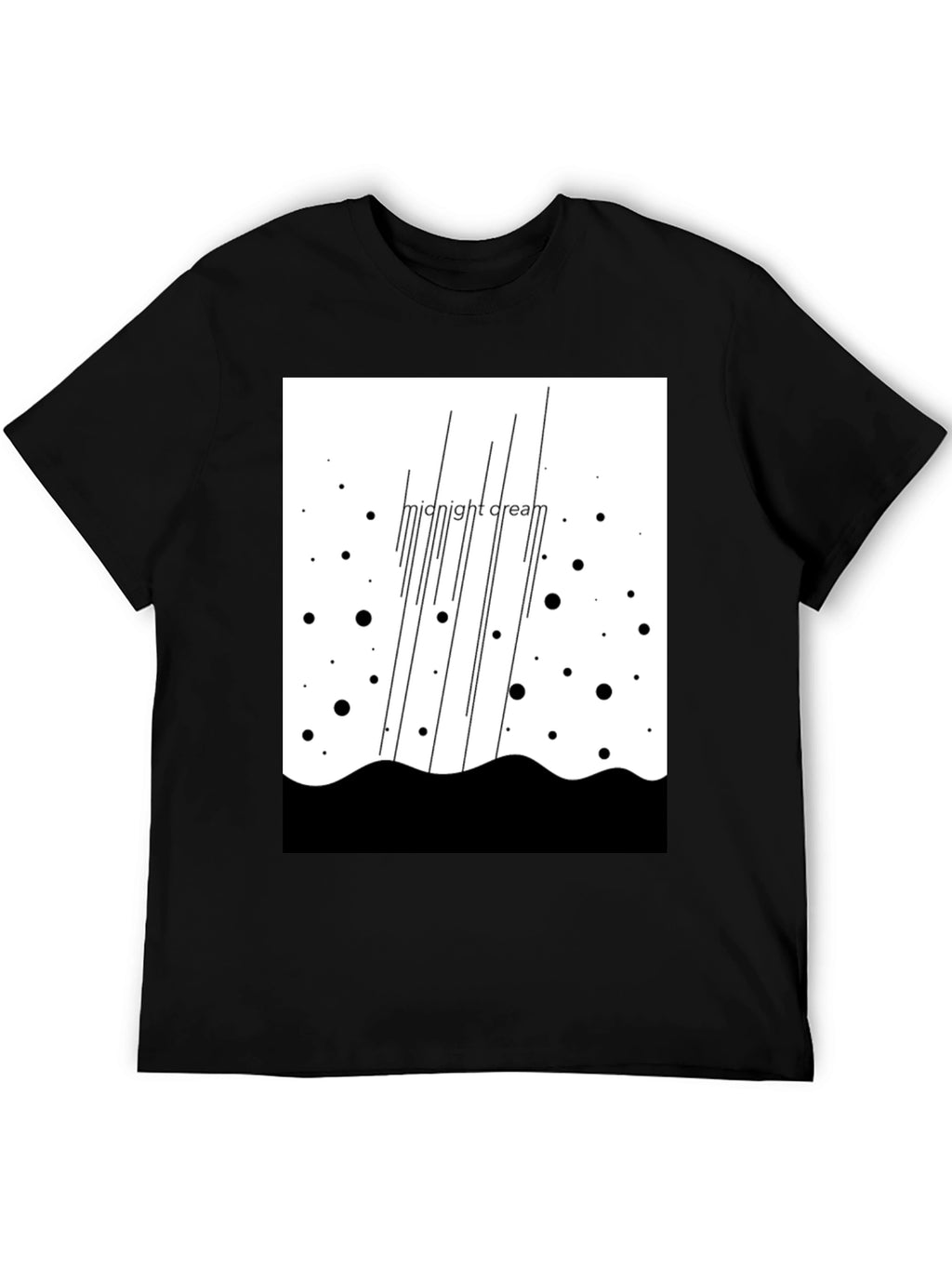 Midnight Cream Graphic Tee - Black Unisex T-Shirt