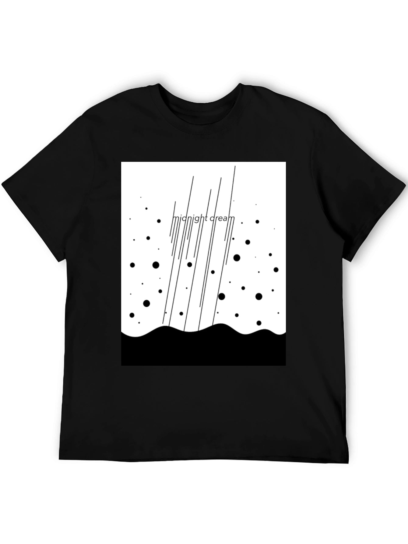 Midnight Cream Graphic Tee - Black Unisex T-Shirt