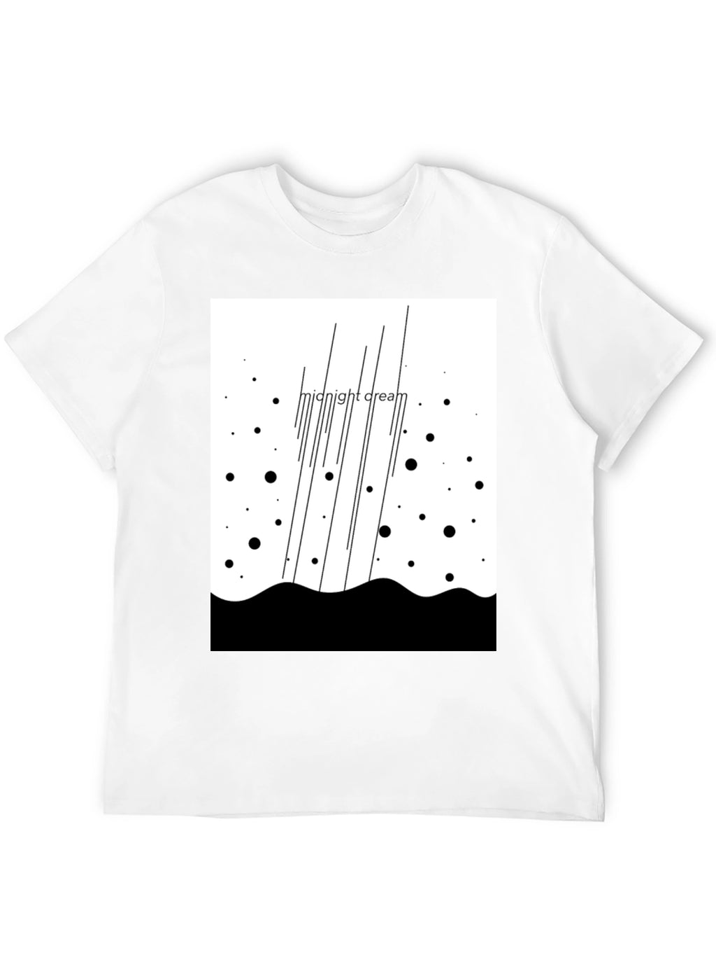 Midnight Cream Graphic Tee - Black Unisex T-Shirt