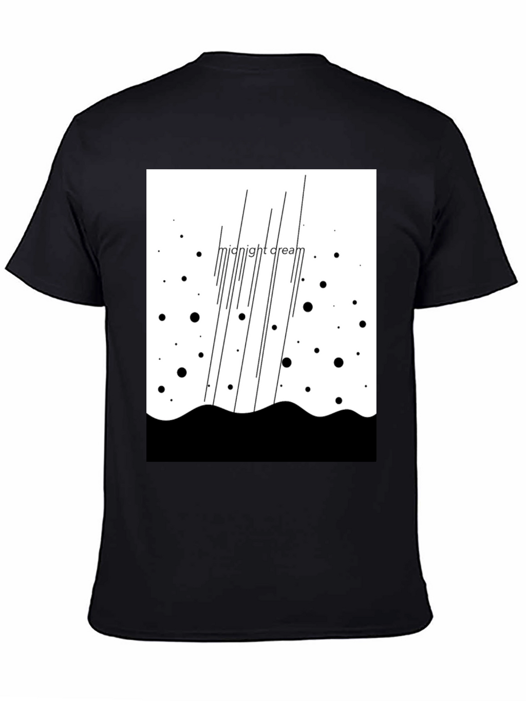 Midnight Cream Graphic Tee - Black Unisex T-Shirt