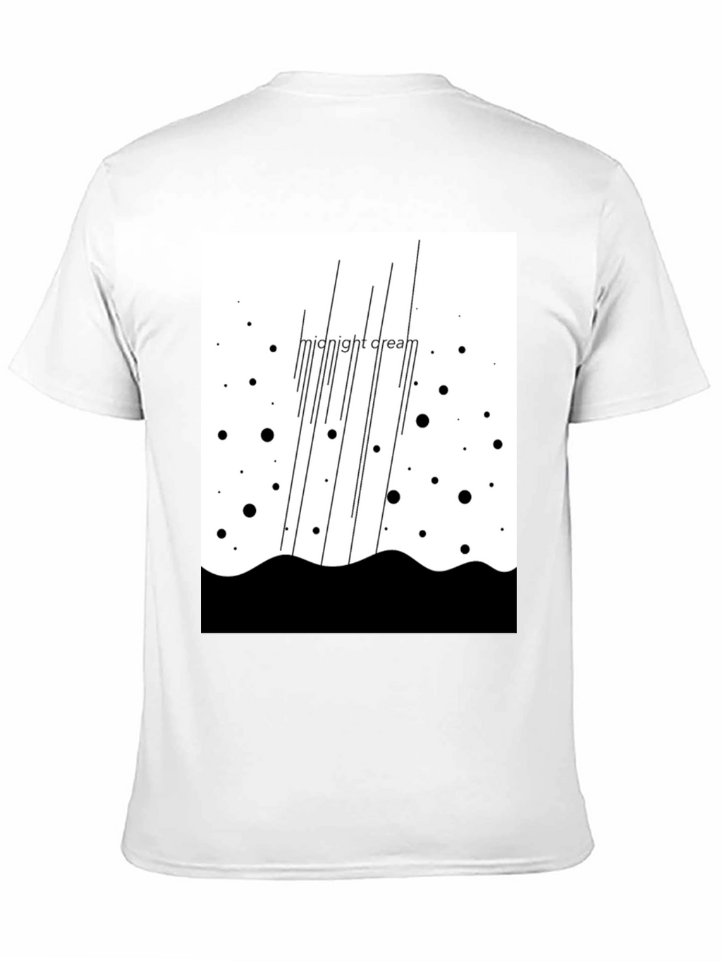 Midnight Cream Graphic Tee - Black Unisex T-Shirt