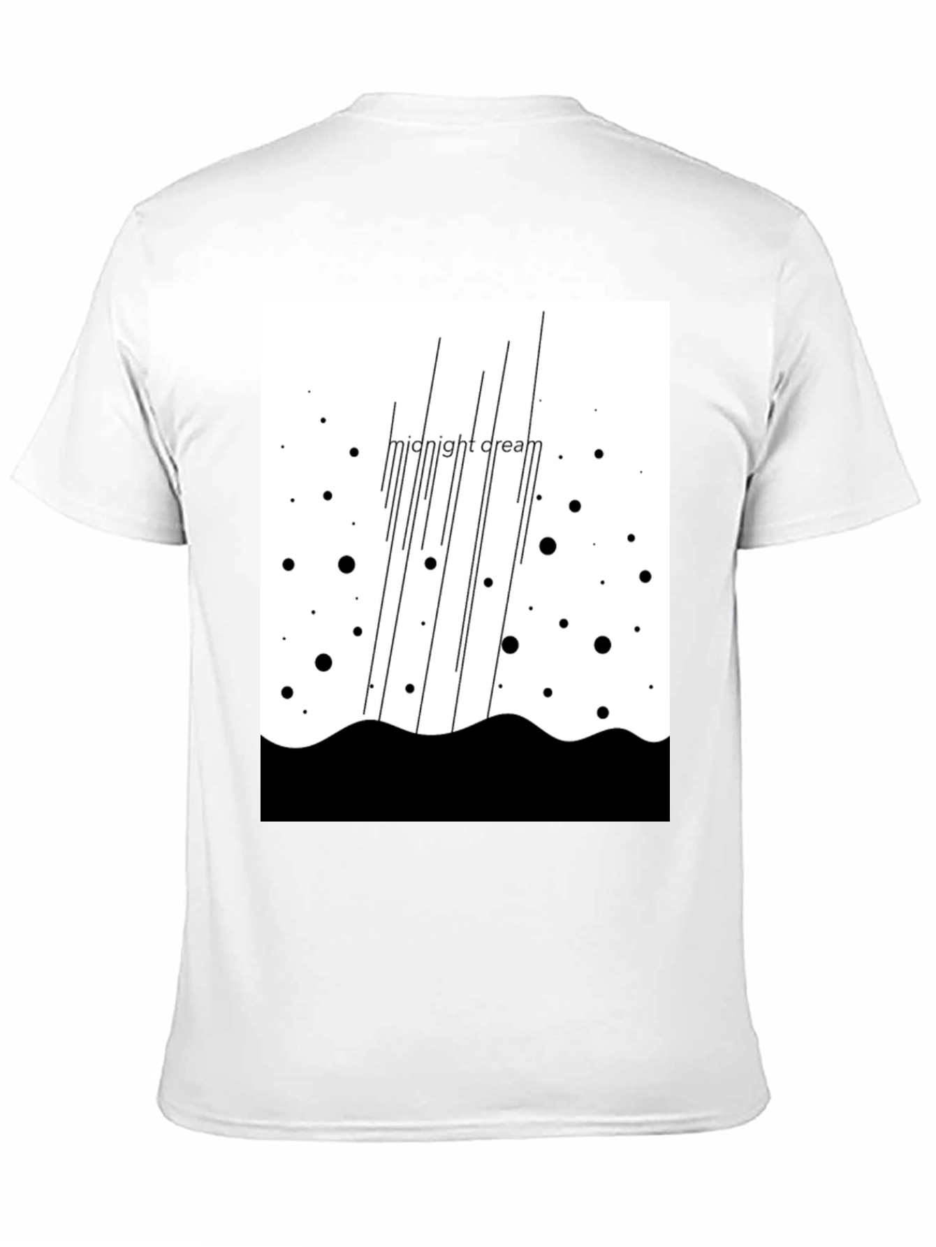 Midnight Cream Graphic Tee - Black Unisex T-Shirt