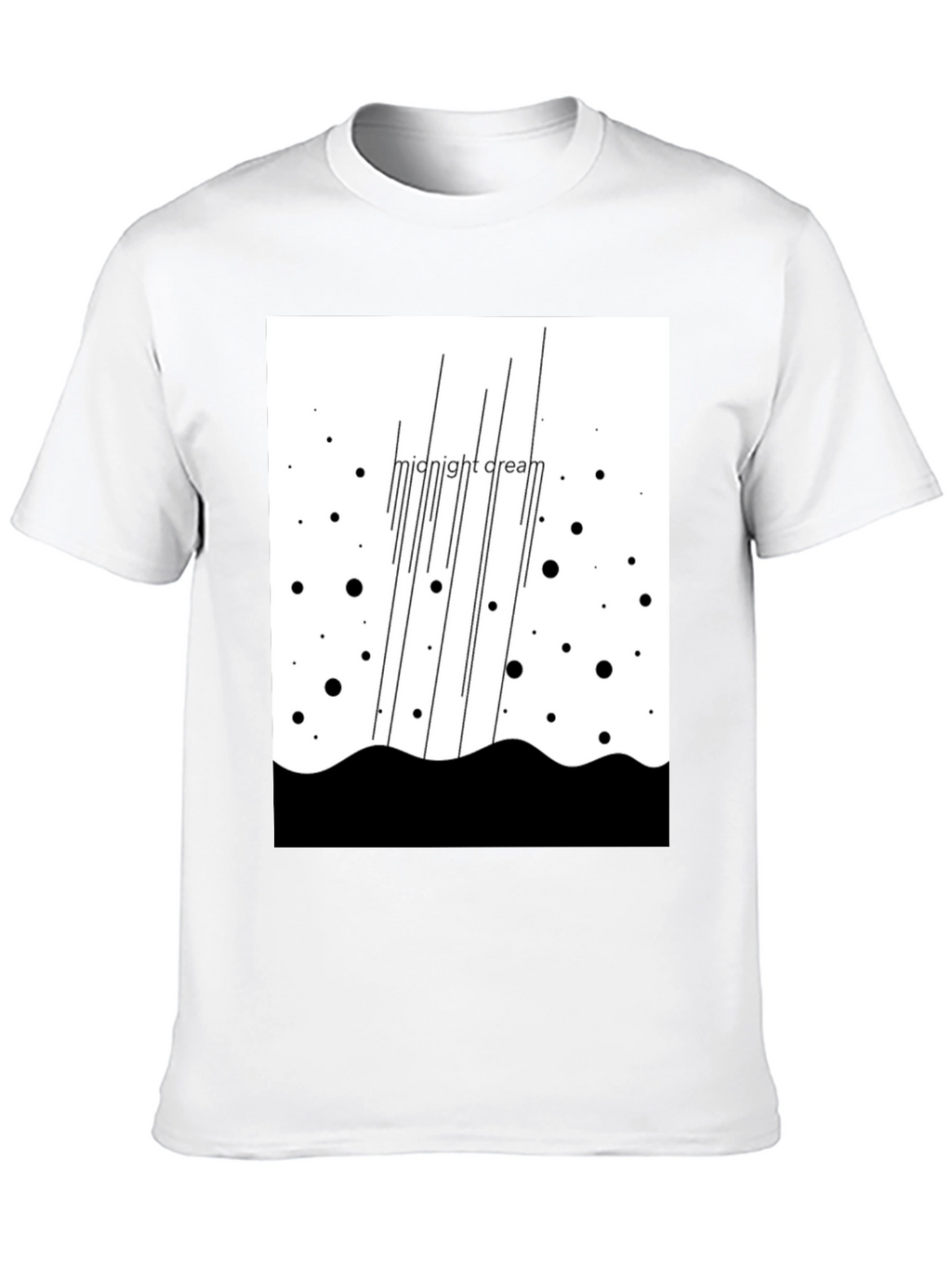 Midnight Cream Graphic Tee - Black Unisex T-Shirt