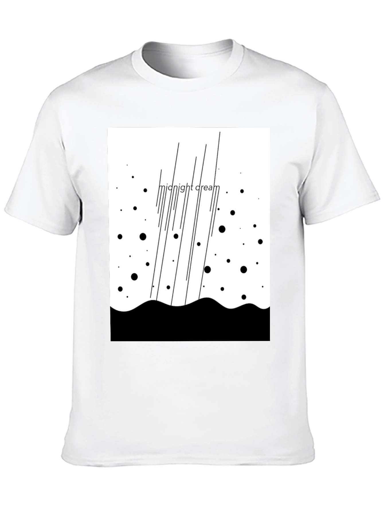 Midnight Cream Graphic Tee - Black Unisex T-Shirt