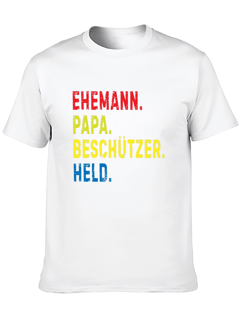 Ehemann Papa Beschützer Held Black T-Shirt