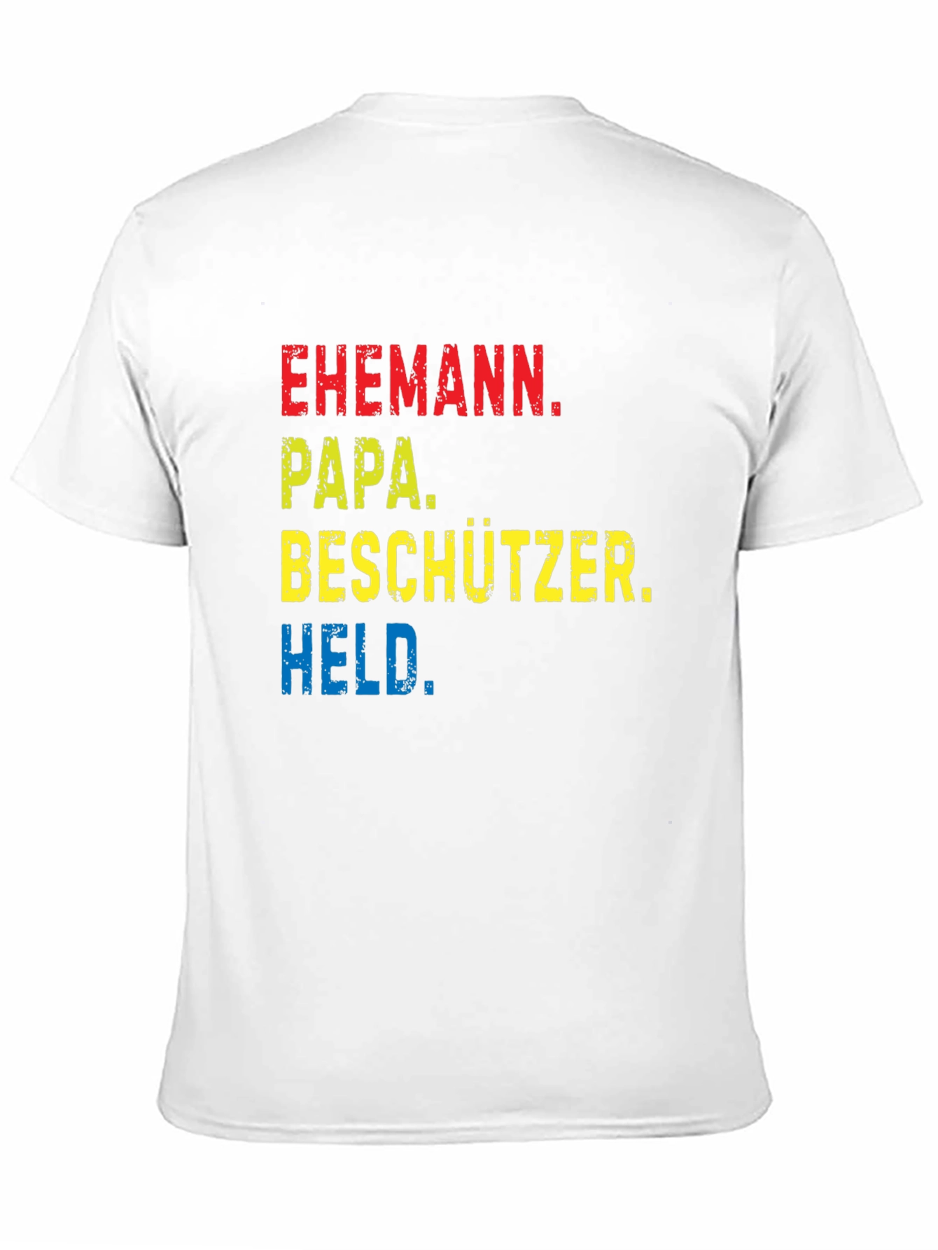 Ehemann Papa Beschützer Held Black T-Shirt