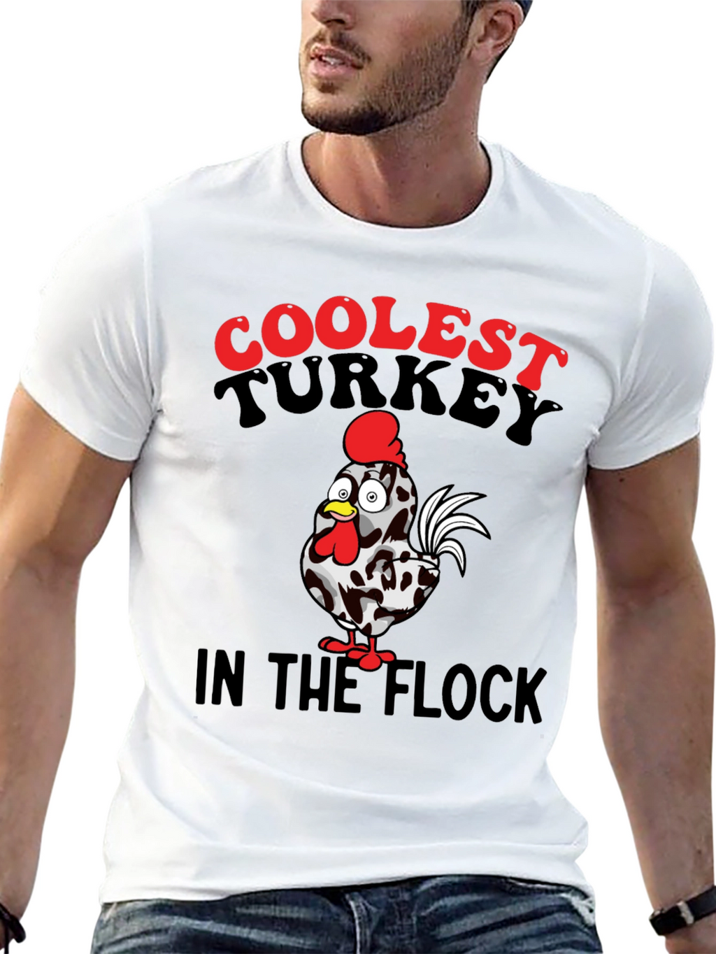 Coolest Turkey in the Flock Graphic T-Shirt