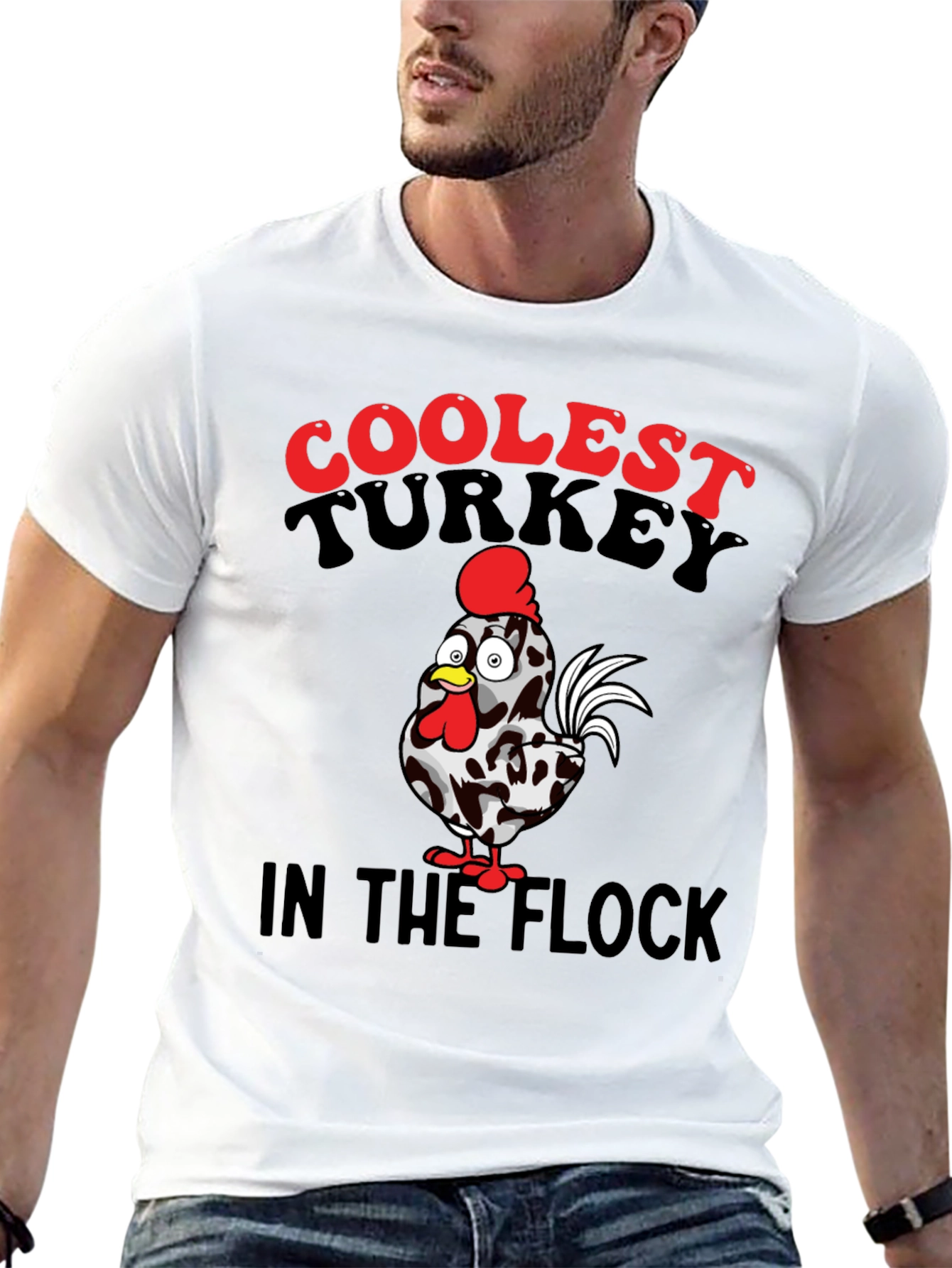 Coolest Turkey in the Flock Graphic T-Shirt