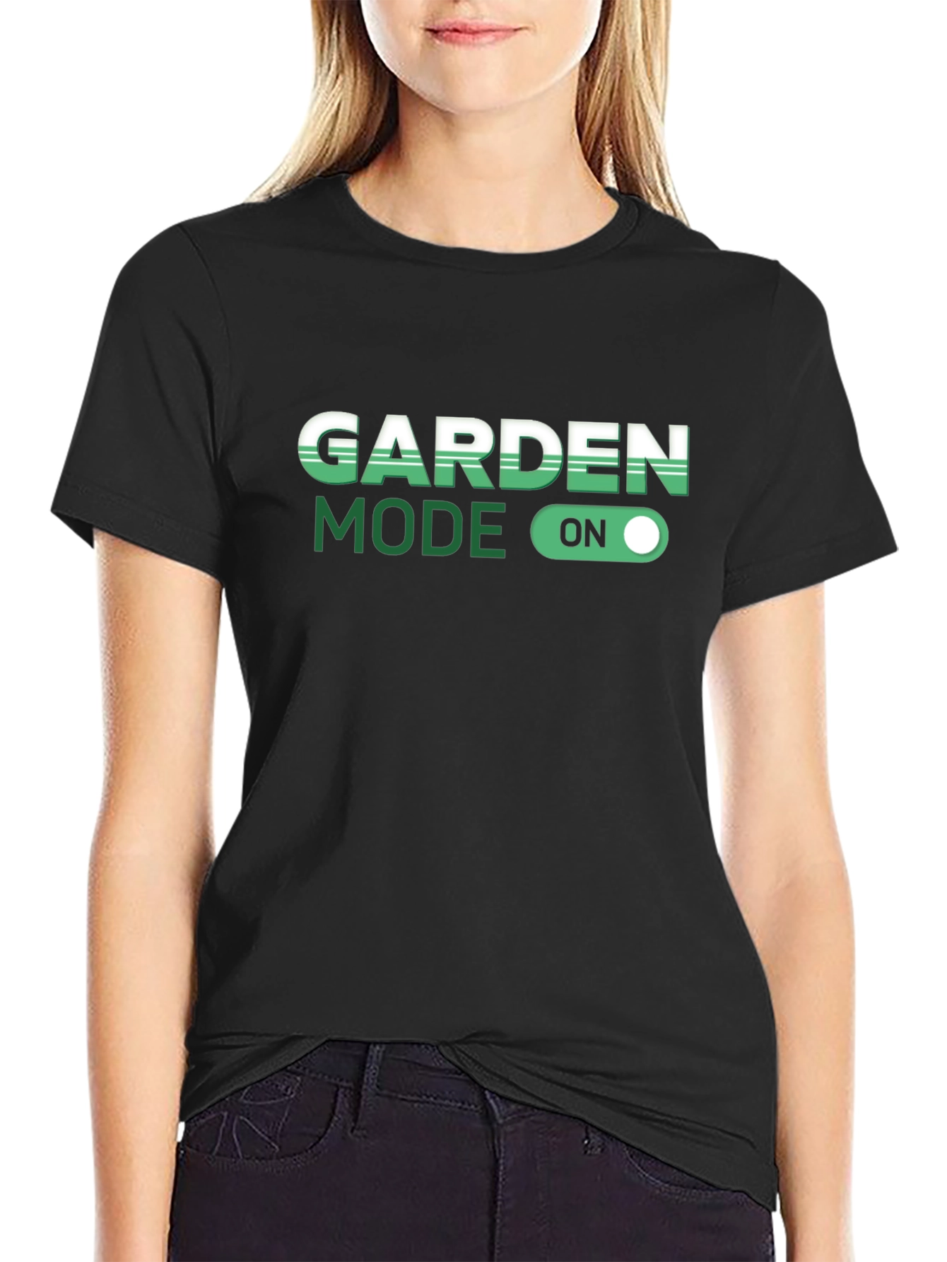 Garden Mode On Black T-Shirt