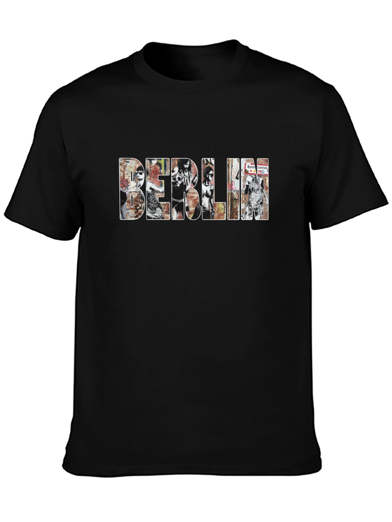 Berlin Graphic Print Black T-Shirt