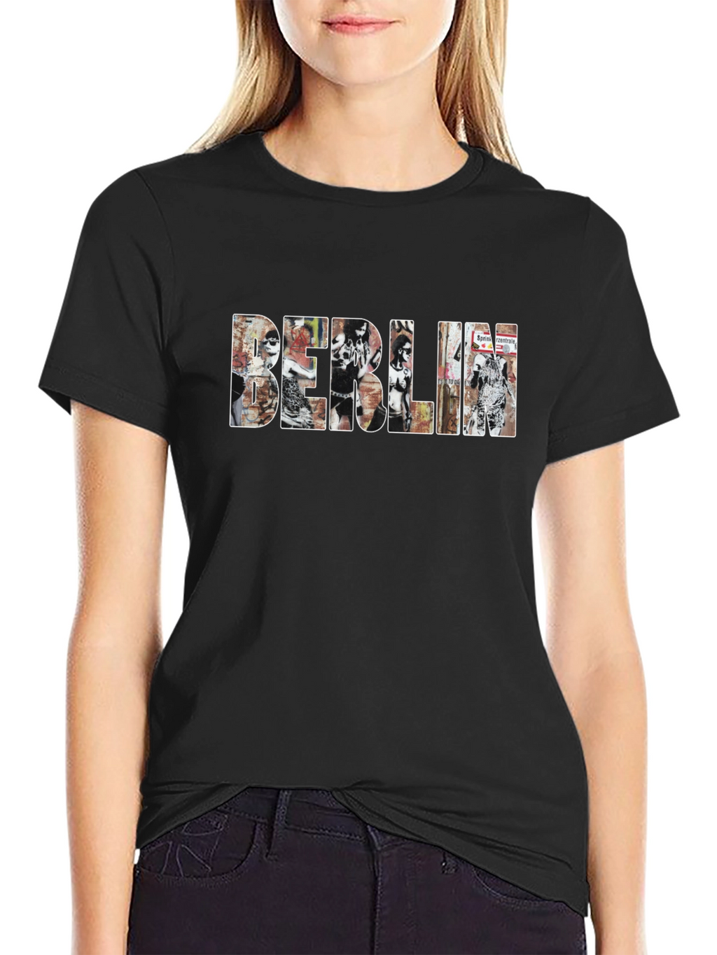 Berlin Graphic Print Black T-Shirt
