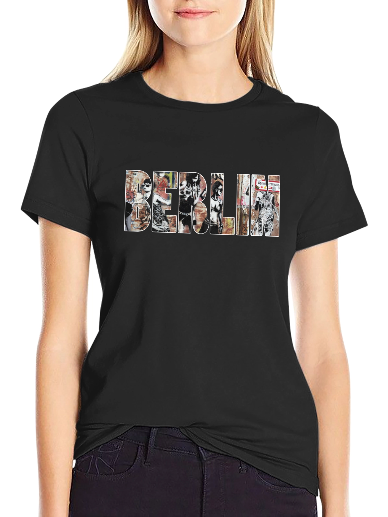 Berlin Graphic Print Black T-Shirt