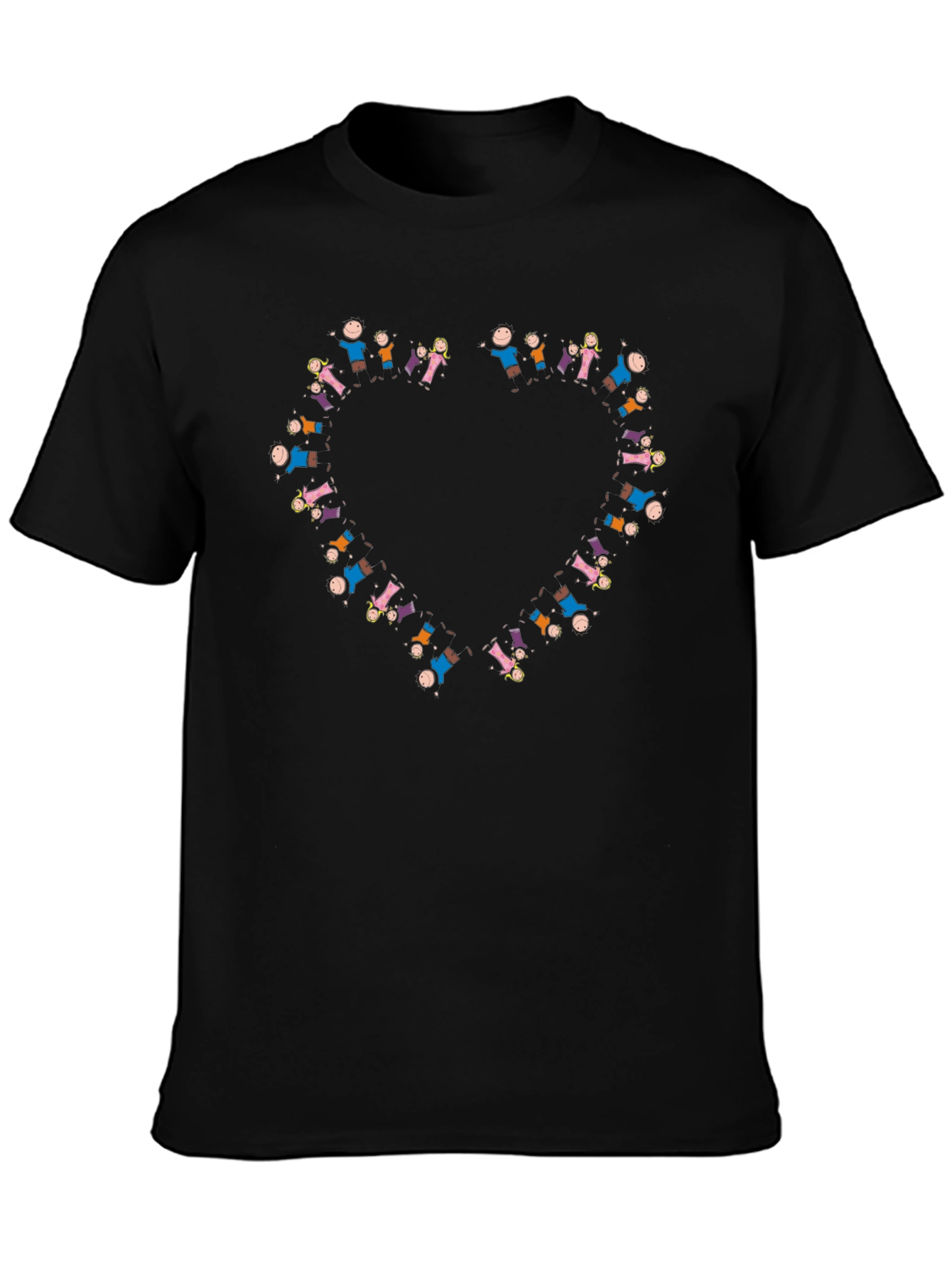 People Heart Graphic Black T-Shirt