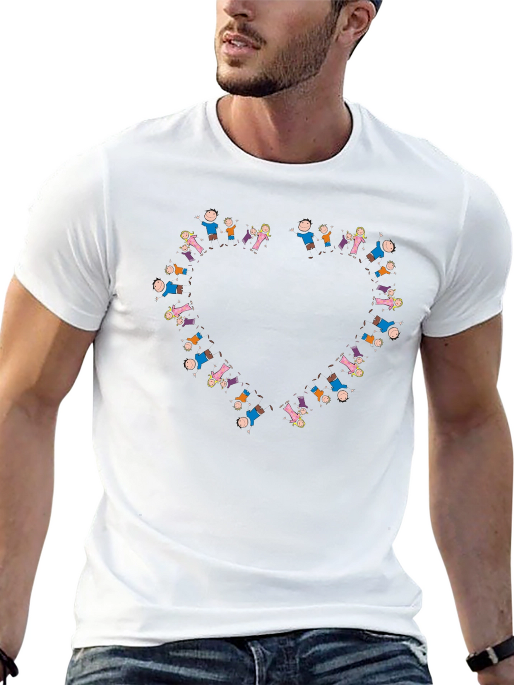 People Heart Graphic Black T-Shirt