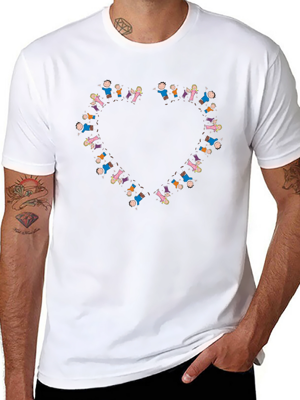 People Heart Graphic Black T-Shirt