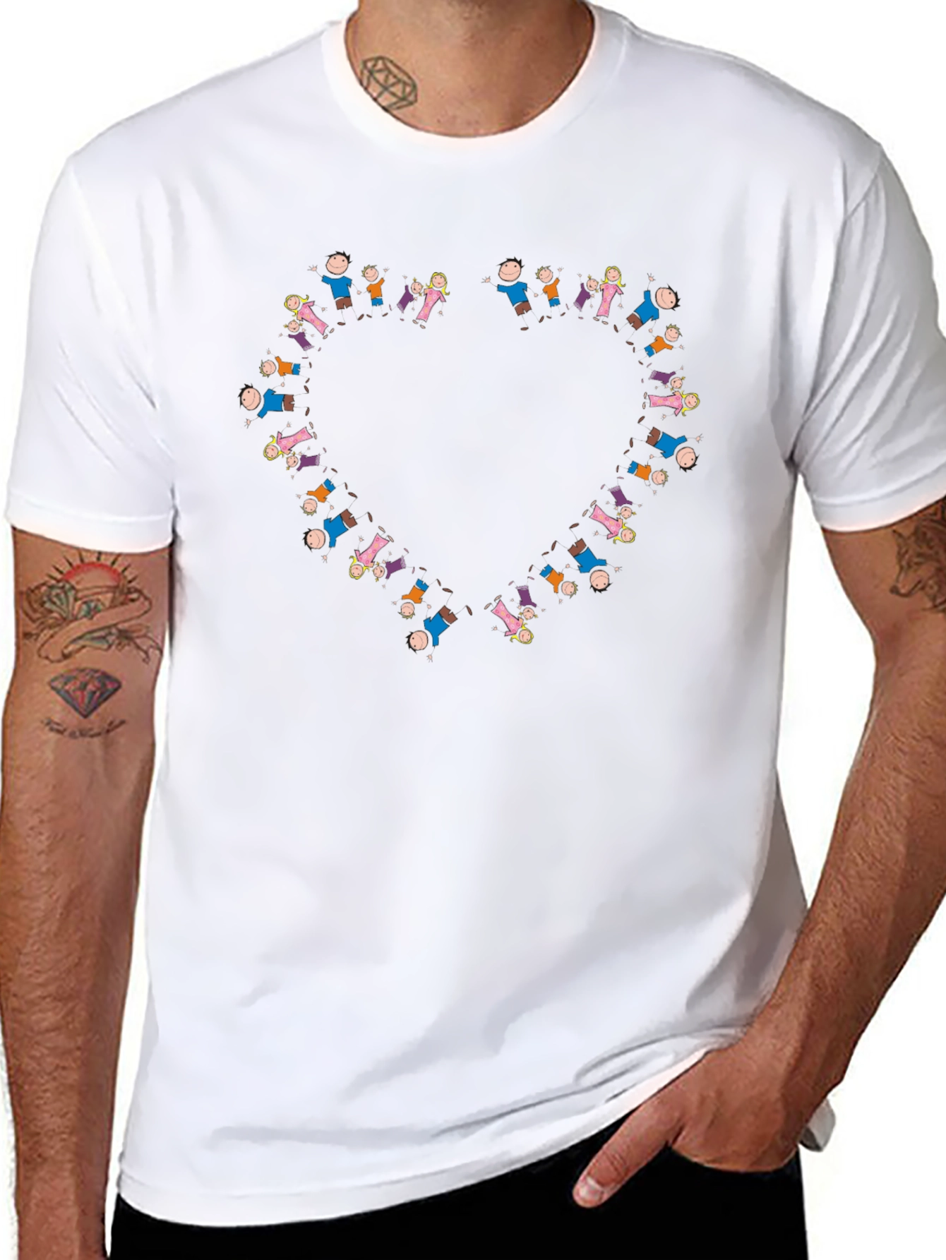 People Heart Graphic Black T-Shirt