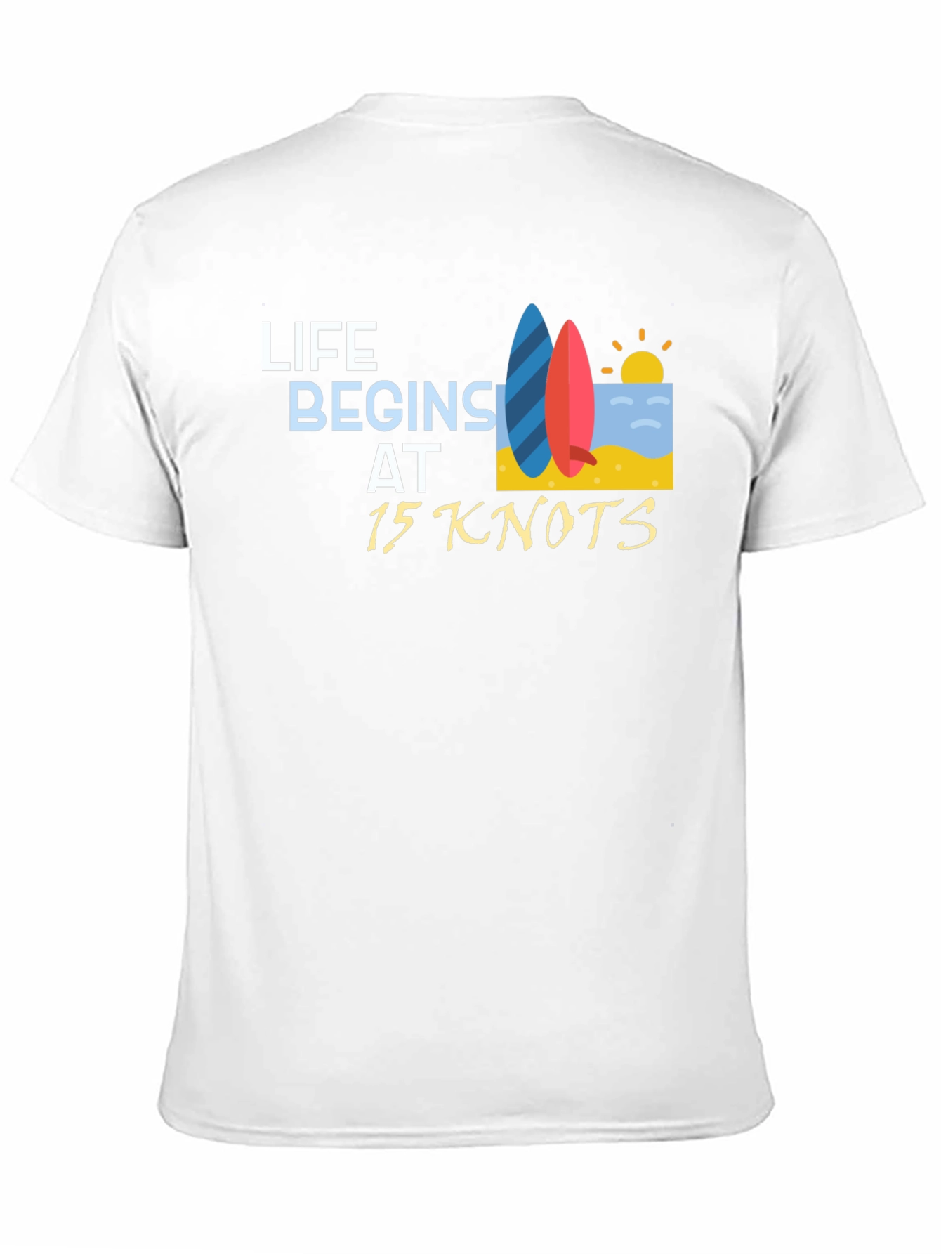 Life Begins at 15 Knots Black T-Shirt