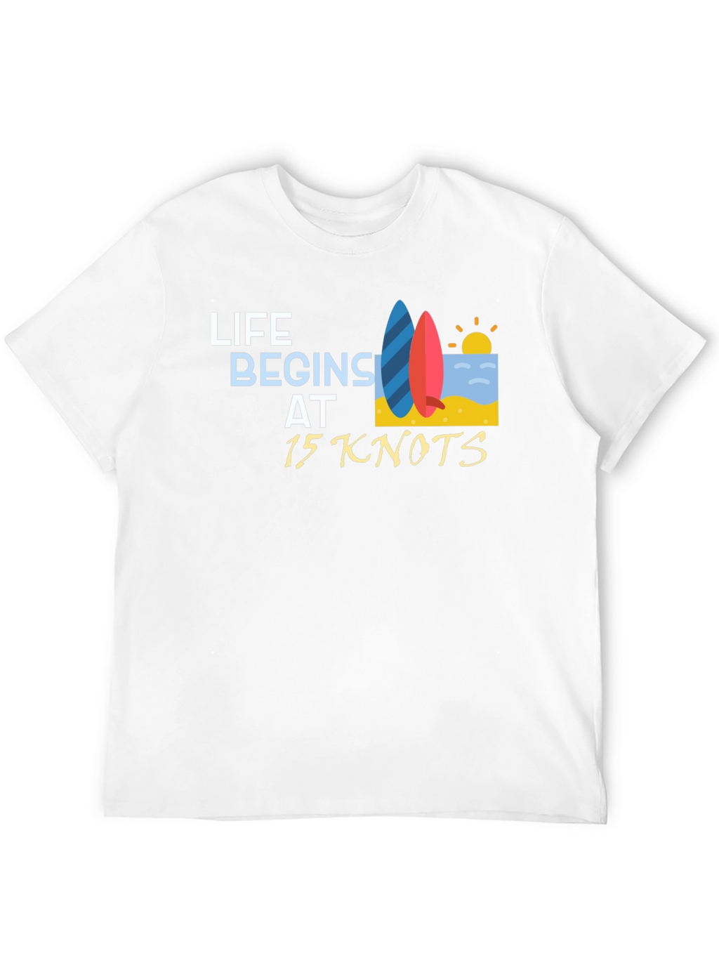 Life Begins at 15 Knots Black T-Shirt