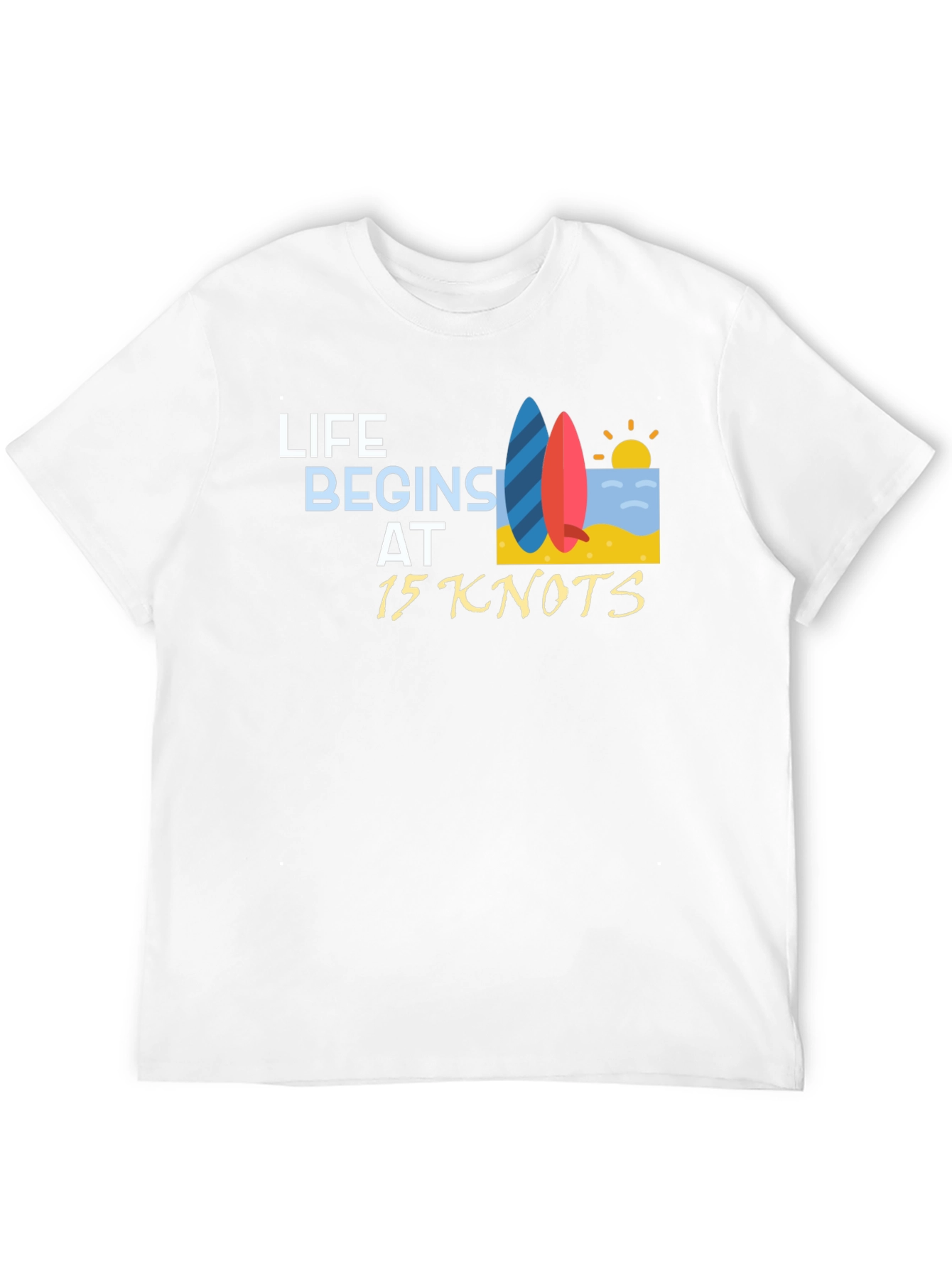 Life Begins at 15 Knots Black T-Shirt