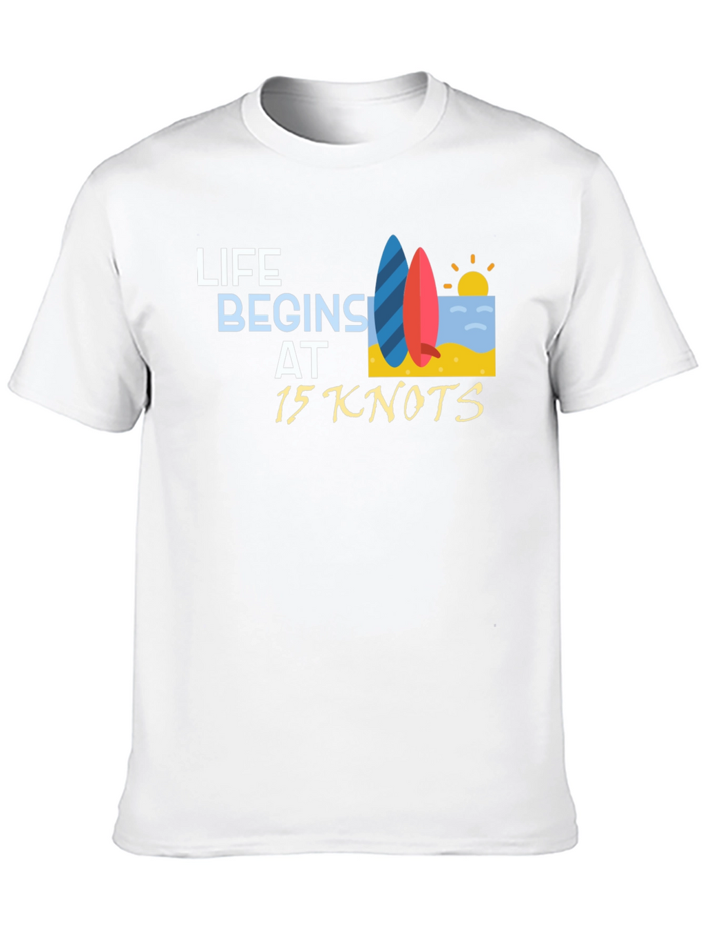 Life Begins at 15 Knots Black T-Shirt