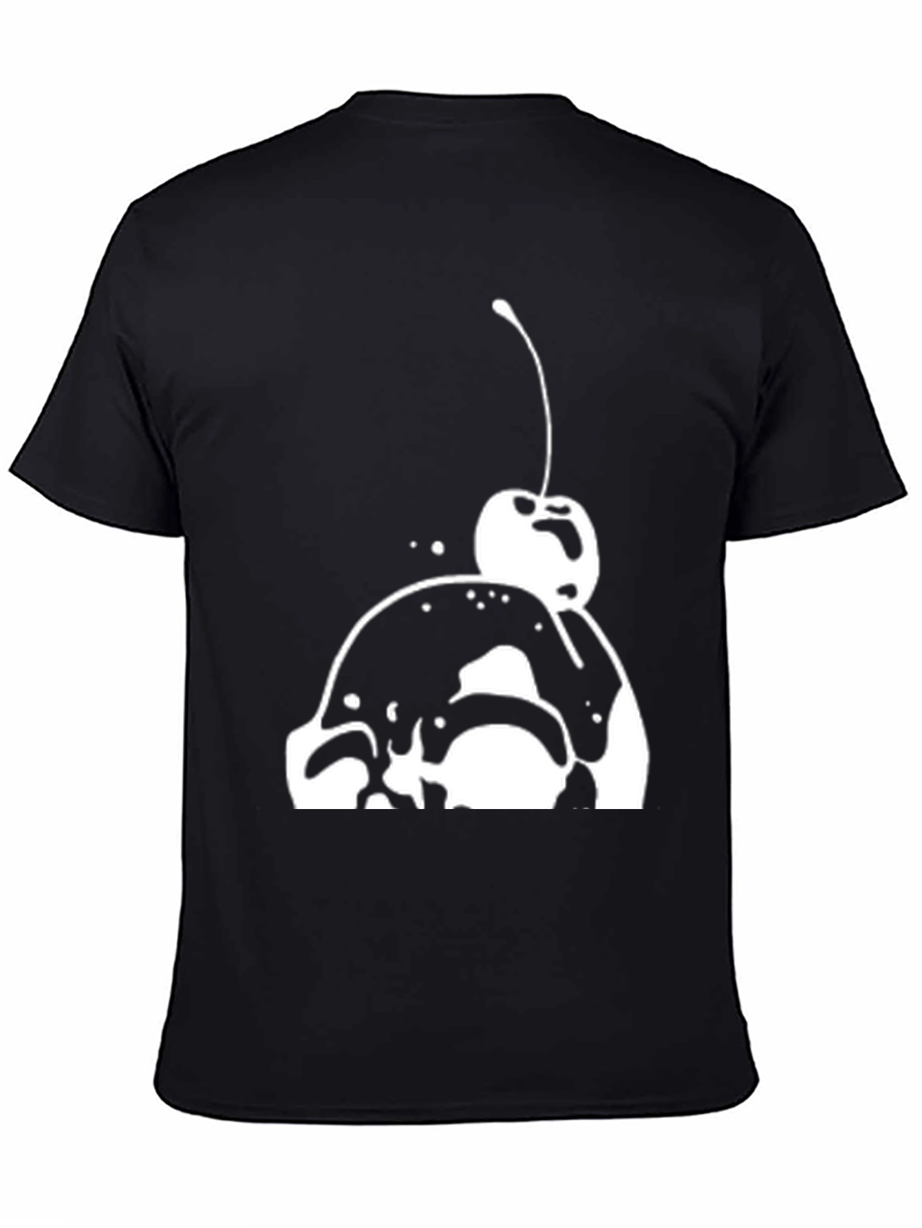 Ice Cream Cherry Graphic Tee - Black