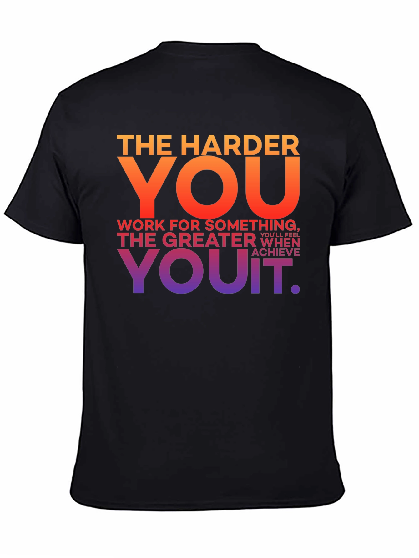 Motivational Graphic T-Shirt - Work Hard Achieve More