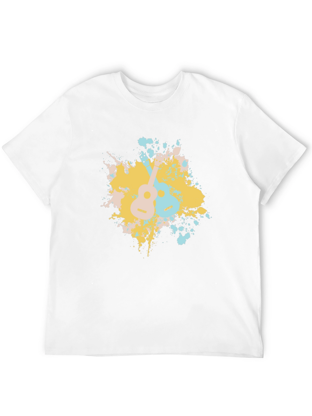 Ukulele Splash Graphic Tee - Black Cotton T-Shirt