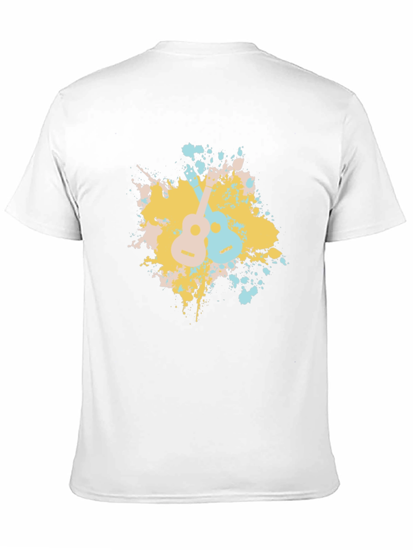 Ukulele Splash Graphic Tee - Black Cotton T-Shirt